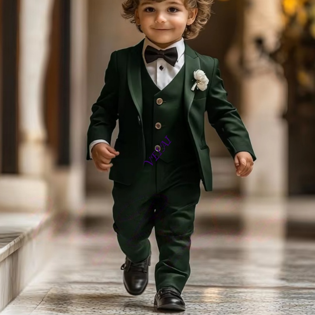 3 Piece Boy's Tuxedo Suit Set  - Mens Formal recension och pris