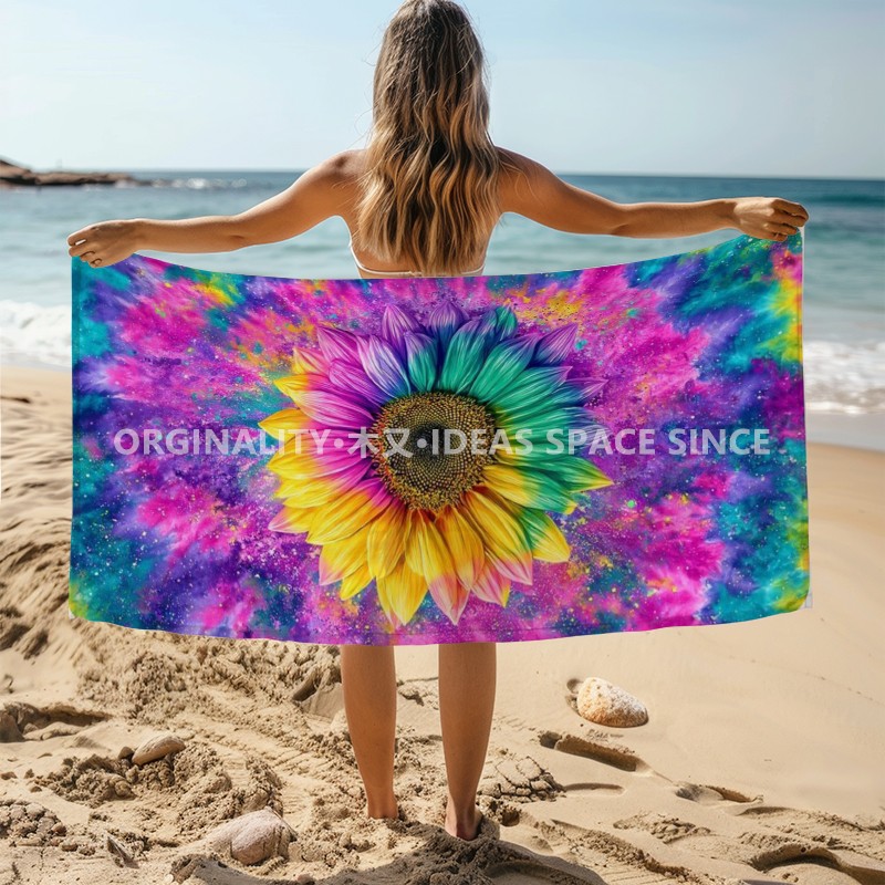 Tie Dye Rainbow Sunflower Beac - Windsor Knot Tie recension och pris