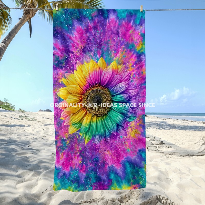 Tie Dye Rainbow Sunflower Beac - Windsor Knot Tie recension och pris