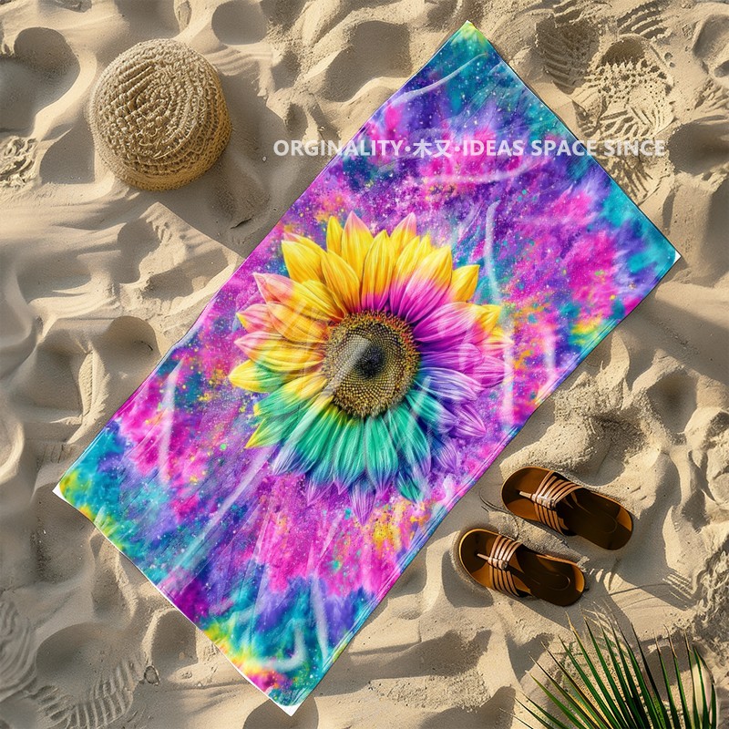 Tie Dye Rainbow Sunflower Beac - Windsor Knot Tie recension och pris