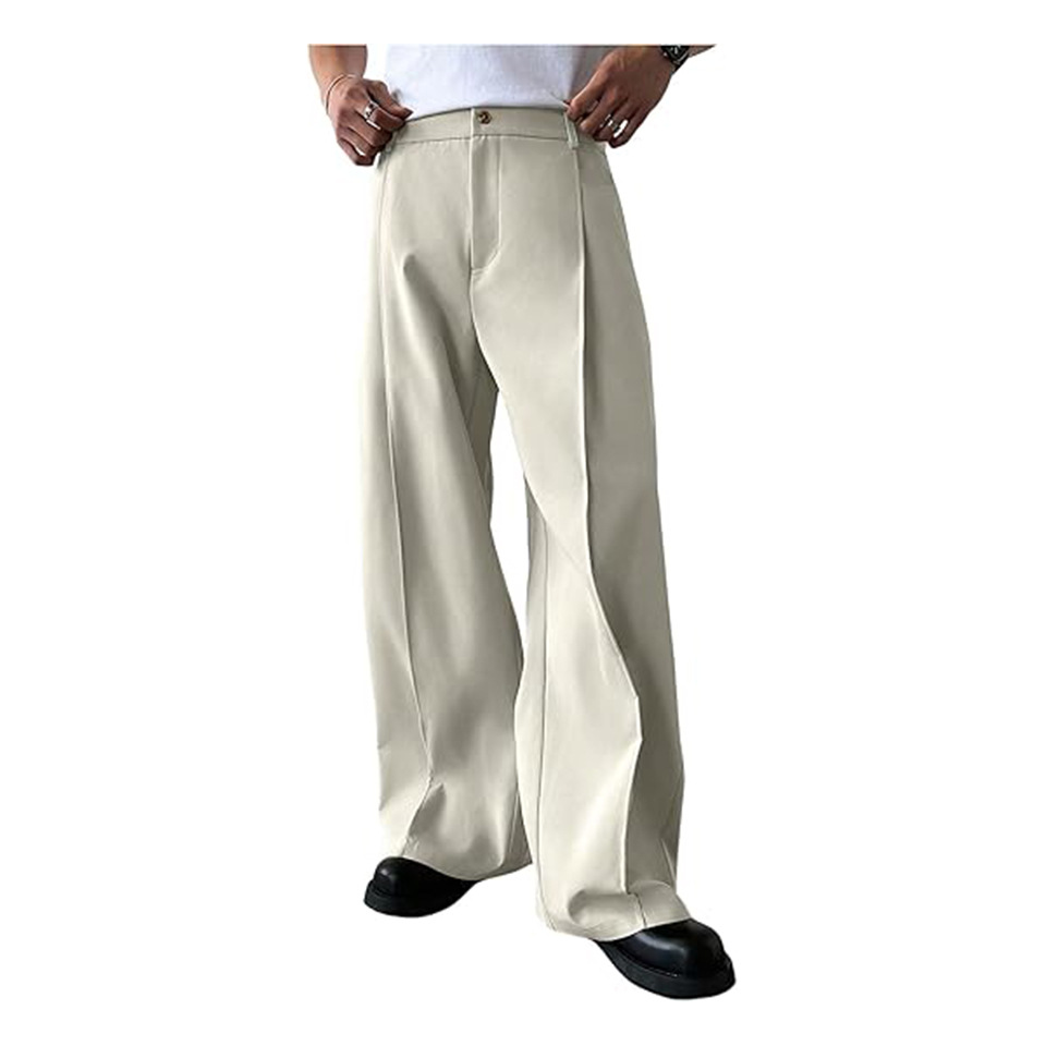 Men's Solid Color Straight Leg - Men'S Formal Style recension och pris