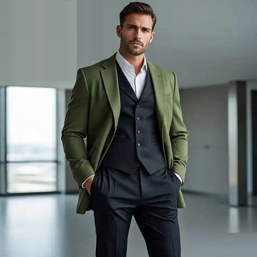 Fashion Army Green And Black F - Mens Formal recension och pris