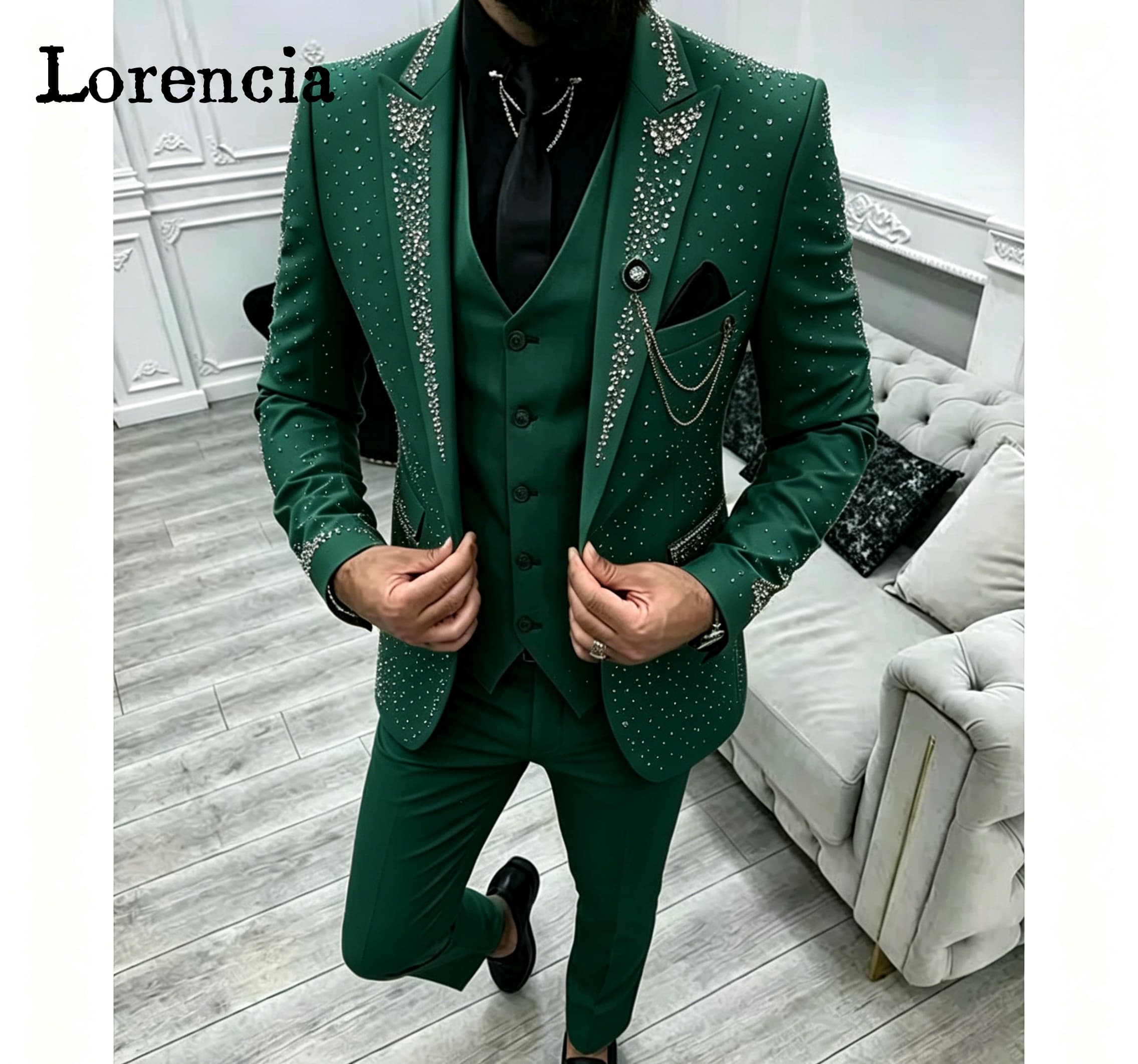 Luxury 3 Piece Formal Men's Su - Men'S Formal Evening Wear recension och pris