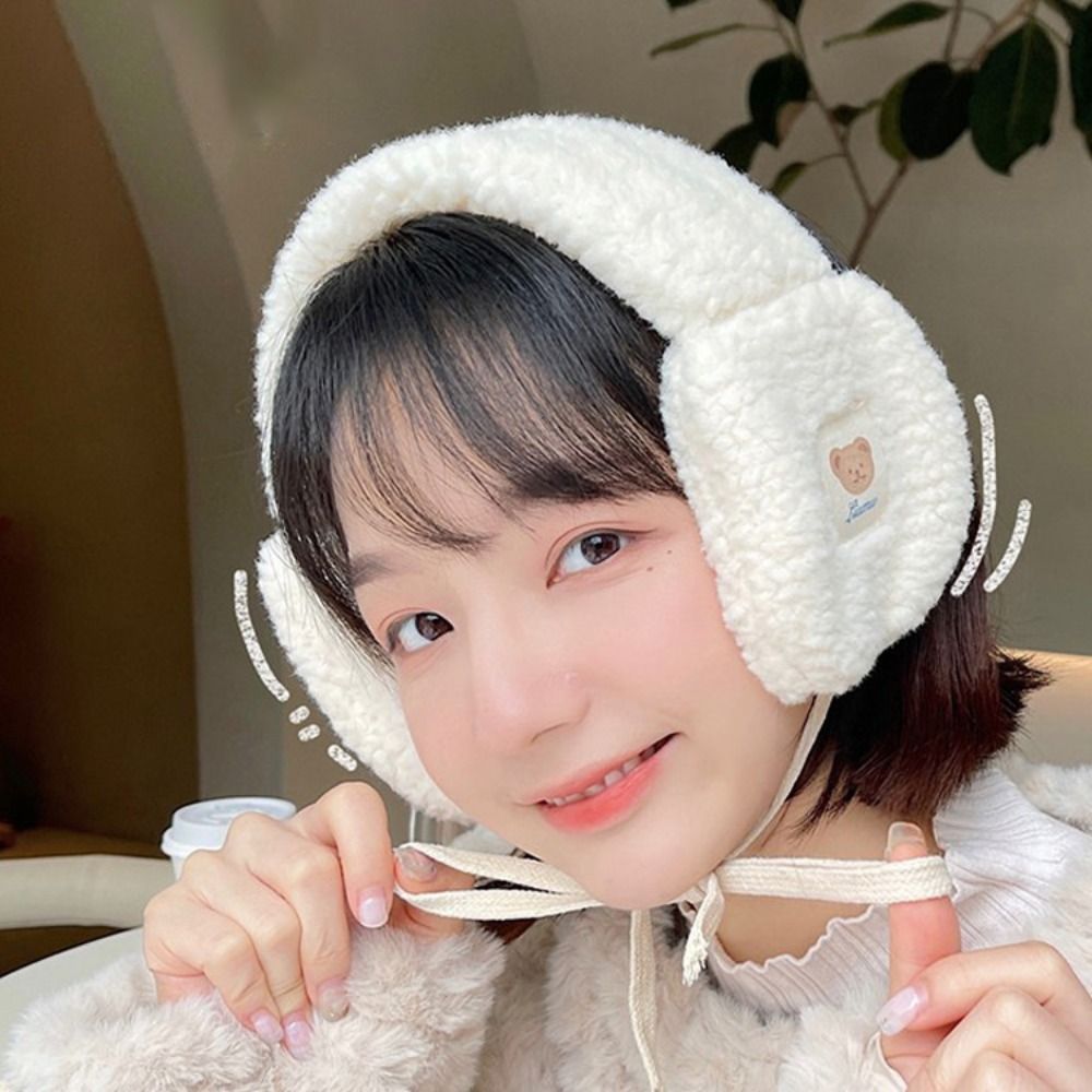 New Cute Bear Tie Plush Earmuf - Windsor Knot Tie recension och pris