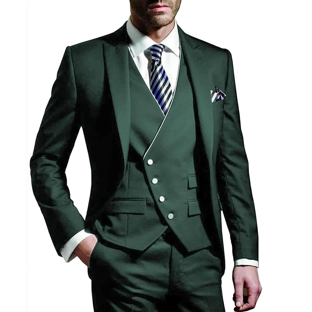 Men Suit  Army Green 3 Piece G - Men'S Formal Evening Wear recension och pris