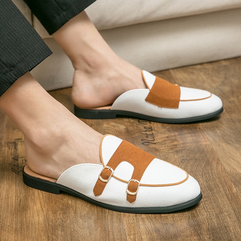canvas mules half shoes for ma - Men'S Formal Style recension och pris
