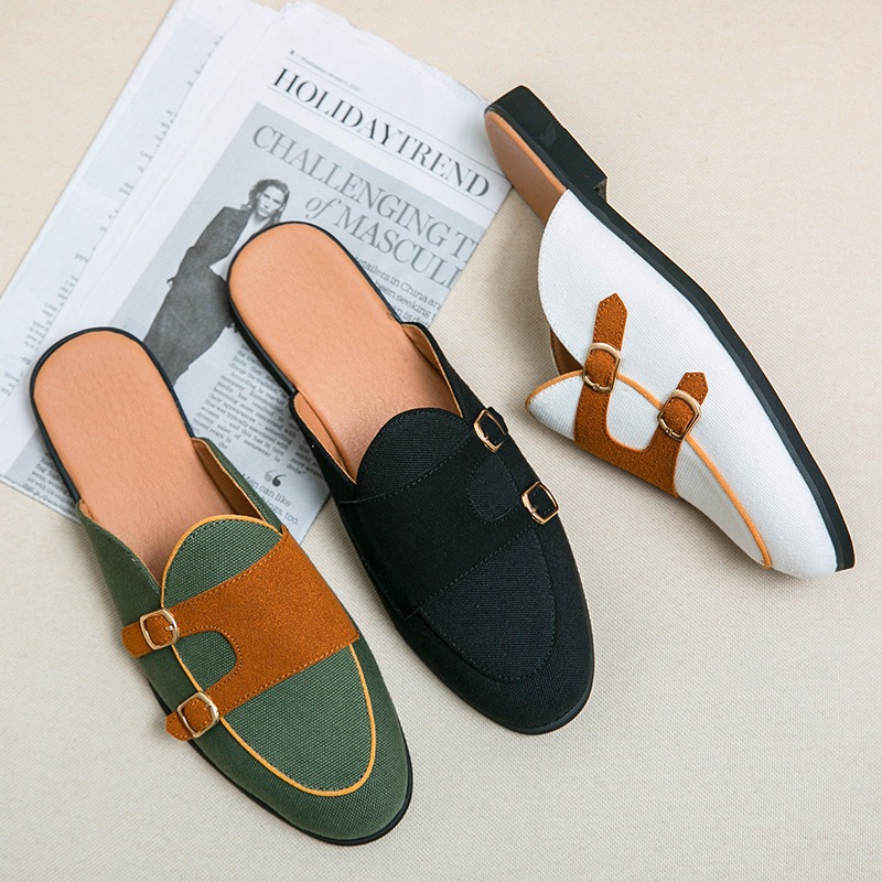 canvas mules half shoes for ma - Men'S Formal Style recension och pris