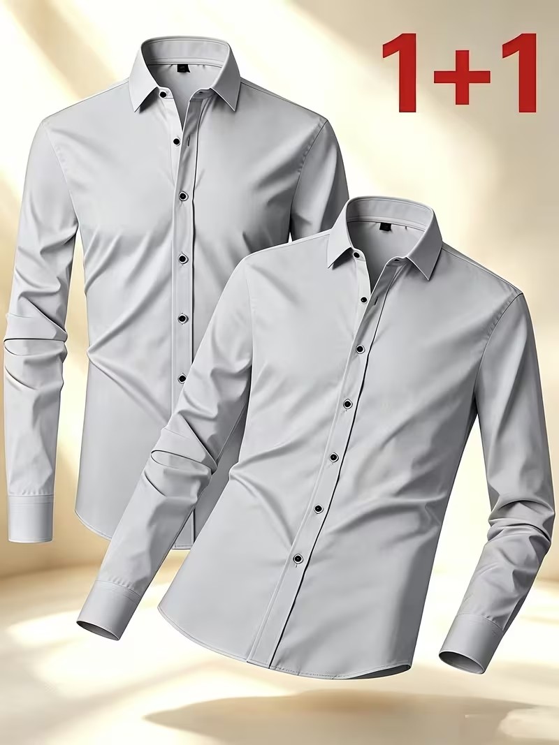 Spring/Autumn Wear Button Shir - Men'S Semi Formal Office Wear recension och pris